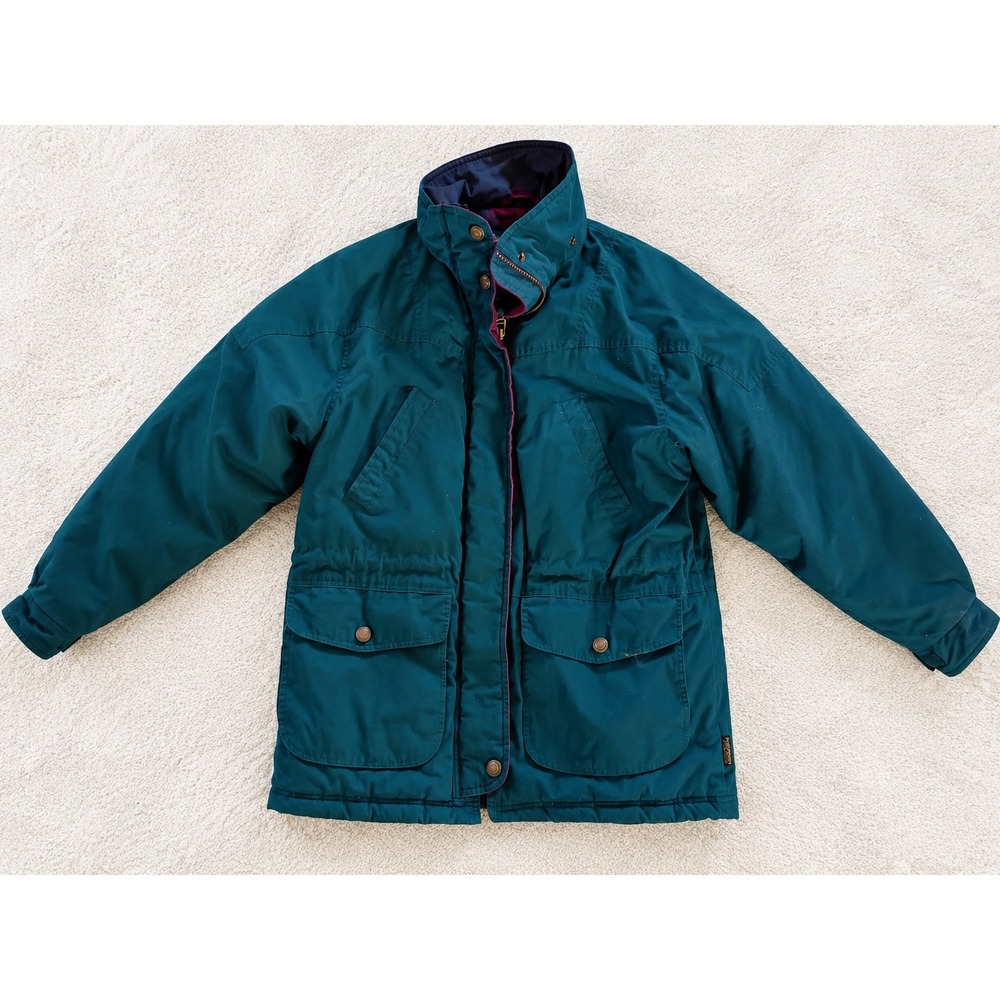 Vintage Pacific Trail Men's M Teal Jacket Plaid Lined Outdoor Field Coat 90s